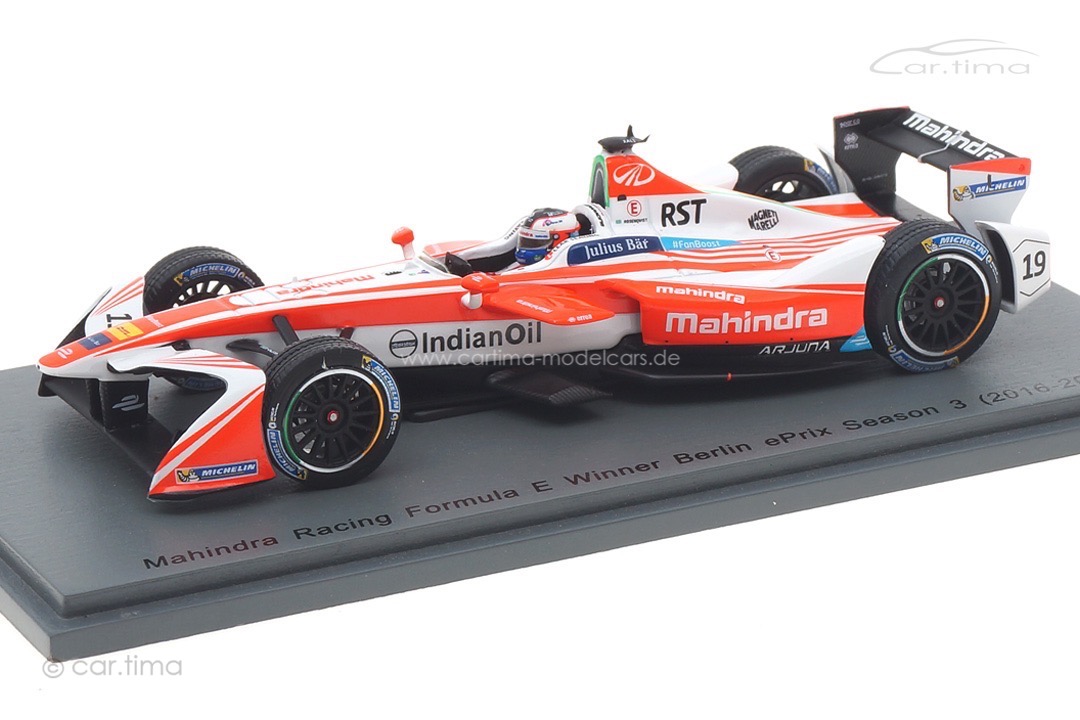 Mahindra Racing Winner Berlin ePrix Season 3 2016-2017 Felix Rosenqvist Spark 1:43 S5903 Mahindra Racing Winner Berlin ePrix Season 3 2016-2017 Felix Rosenqvist Spark 1:43 S5903