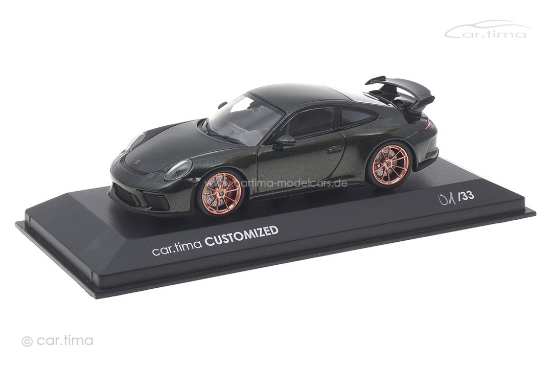 Porsche 911 (991 II) GT3 Oakgrün/Rad Cuprum Minichamps car.tima CUSTOMIZED 1:43