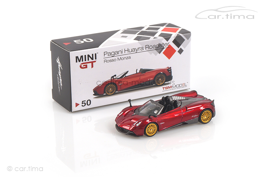 Pagani Huayra Roadster (LHD) Rosso Monza MINI GT 1:64 MGT00050-L