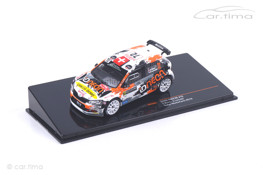 Skoda Fabia R5 Rallye Monte Carlo 2018 Burri/Levratti IXO 1:43 RAM667 Skoda Fabia R5 Rallye Monte Carlo 2018 Burri/Levratti IXO 1:43 RAM667