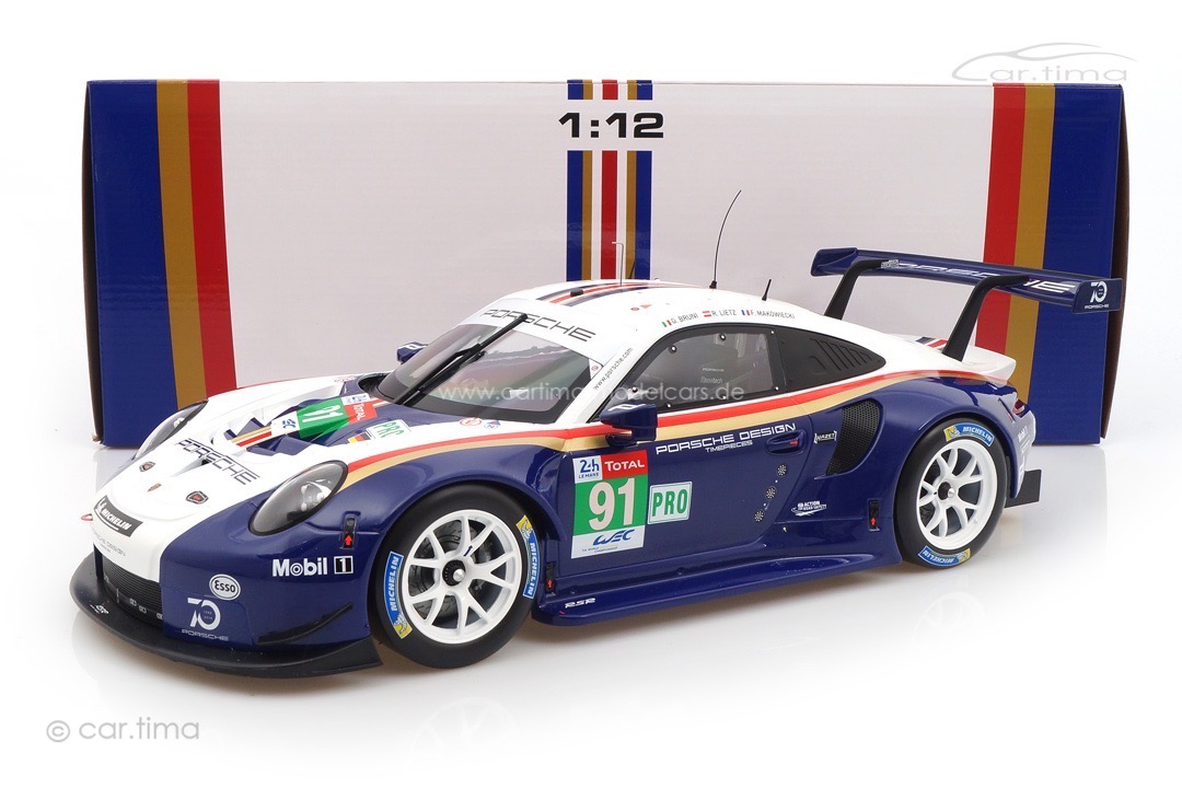Porsche 911 (991) RSR 24h Le Mans 2018 Bruni/Lietz/Makowiecki IXO 1:12 LEGT12004