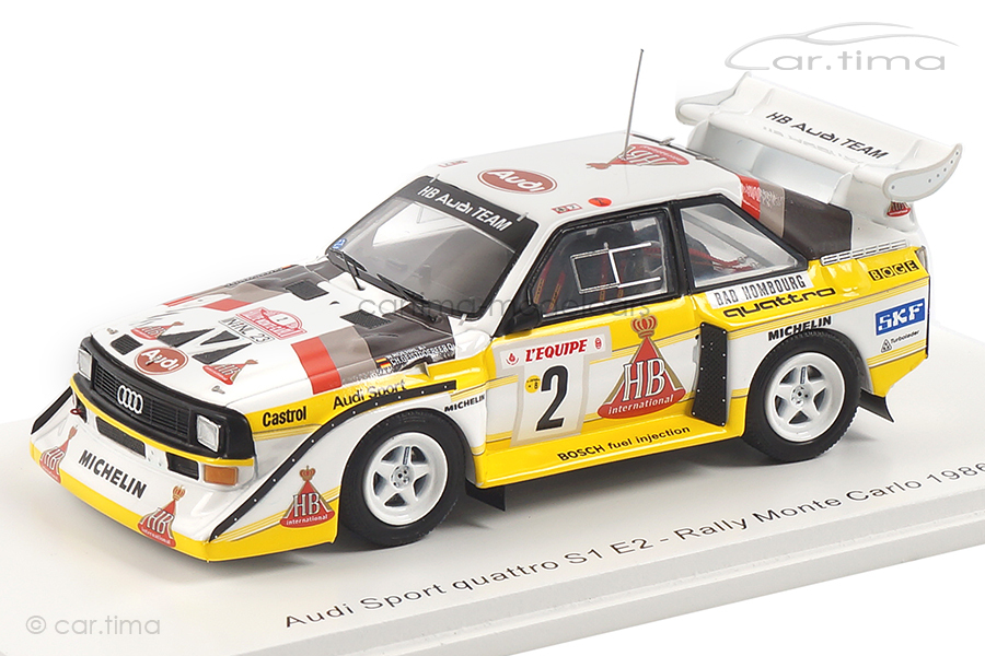 Audi Sport quattro S1 Rallye Monte-Carlo 1986 Röhrl/Geistdörfer Spark 1:43 S5190 Audi Sport quattro S1 Rallye Monte-Carlo 1986 Röhrl/Geistdörfer Spark 1:43 S5190