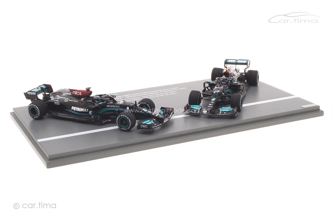 Set Mercedes-AMG Petronas W12 E Formula 1 Constructor's Champion 2021 Hamilton/Bottas Spark 1:43