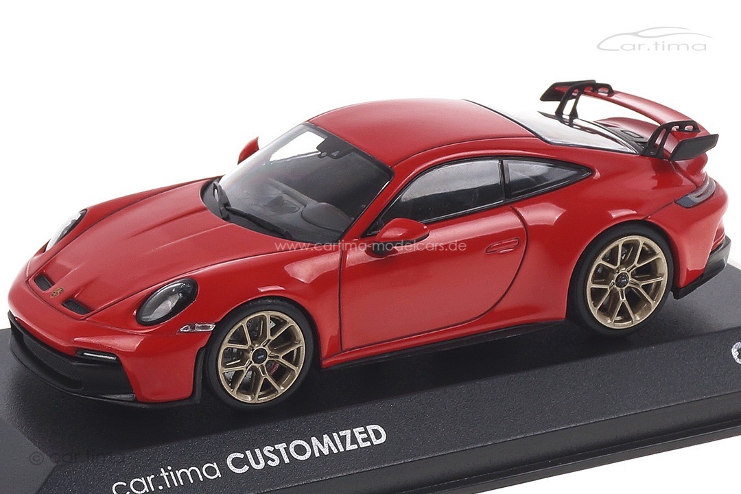 Porsche 911 (992) GT3 Indischrot China Edition Minichamps car.tima CUSTOMIZED 1:43