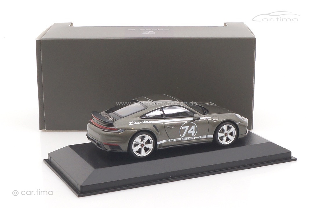 Porsche 911 (992) Turbo S Aventuringrün Heritage Design Paket Minichamps 1:43 WAP0201670SHDP