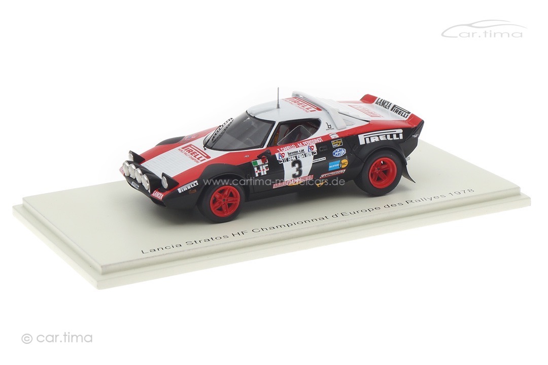 Lancia Stratos HF Championnat d'Europe des Rallyes 1978 Carello/Perissinot Spark 1:43 S9093 Lancia Stratos HF Championnat d'Europe des Rallyes 1978 Carello/Perissinot Spark 1:43 S9093