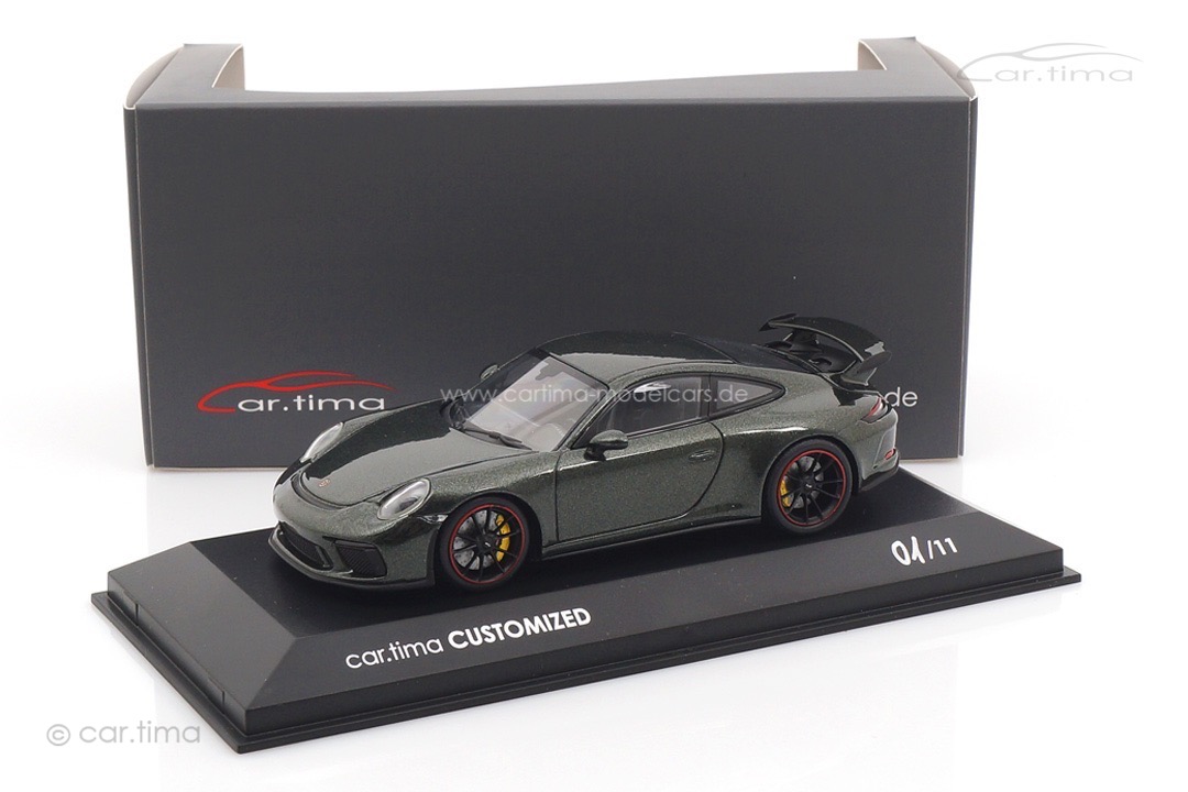 Porsche 911 (991 II) GT3 Oakgrün/Rad schwarz XGT Minichamps car.tima CUSTOMIZED CAC04325013