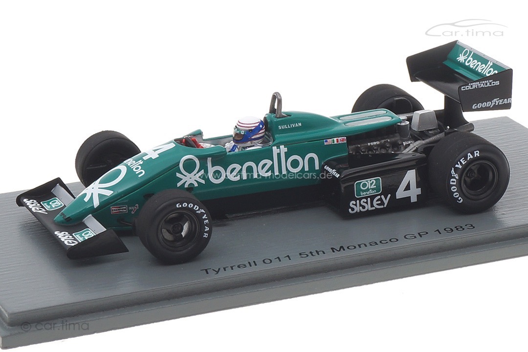 Tyrrell 011 GP Monaco 1983 Danny Sullivan Spark 1:43 S7285 Tyrrell 011 GP Monaco 1983 Danny Sullivan Spark 1:43 S7285