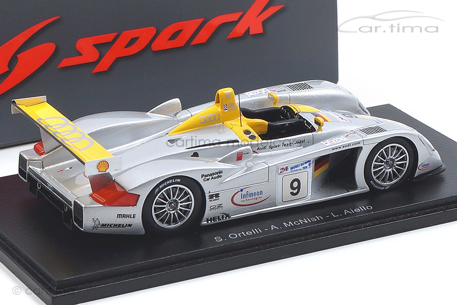 Audi R8 24h Le Mans 2000 Aiello/McNish/Ortelli Spark 1:43 S3698 Audi R8 24h Le Mans 2000 Aiello/McNish/Ortelli Spark 1:43 S3698