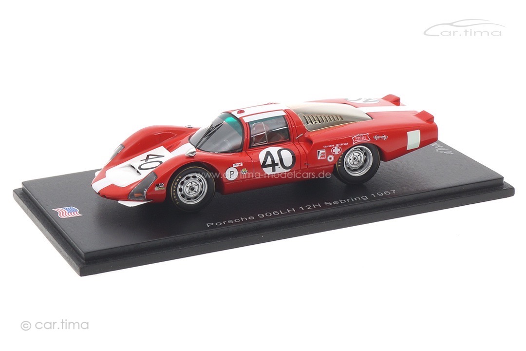 Porsche 906LH 12h Sebring 1967 Steinemann/Spoerry Spark 1:43 US268