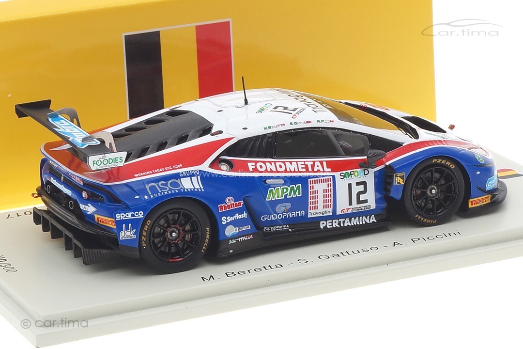 Lamborghini Huracán GT3 24h Spa 2017 Beretta/Gattuso/Piccini Spark 1:43 SB295 Lamborghini Huracán GT3 24h Spa 2017 Beretta/Gattuso/Piccini Spark 1:43 SB295