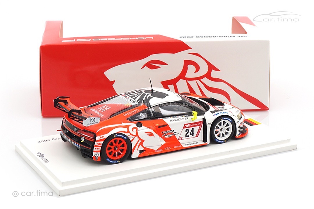 Audi R8 LMS GT3 Evo II 24h Nürburgring 2022 Kolb/Mies/Niederhauser/Drudi Spark 1:43 FF016