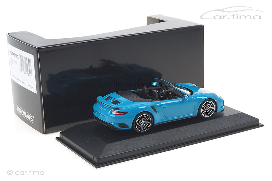 Porsche 911 (991 II) Turbo S Cabriolet Miami blau Minichamps 1:43 410067182 Porsche 911 (991 II) Turbo S Cabriolet Miami blau Minichamps 1:43 410067182