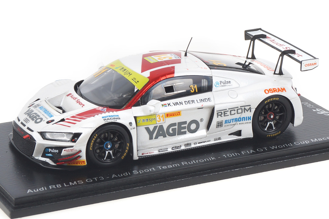 Audi R8 LMS Macau 2019 Kelvin van der Linde Spark 1:43 SA218 Audi R8 LMS Macau 2019 Kelvin van der Linde Spark 1:43 SA218