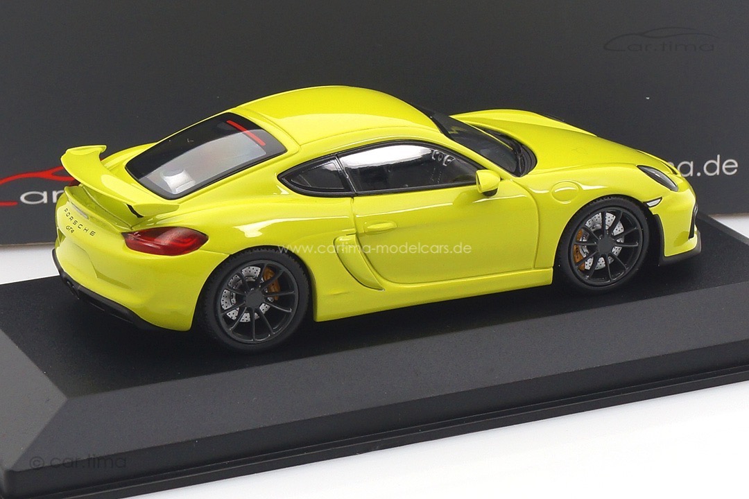 Porsche Cayman GT4 Lichtgrün/Rad schiefergrau Minichamps car.tima CUSTOMIZED 1:43