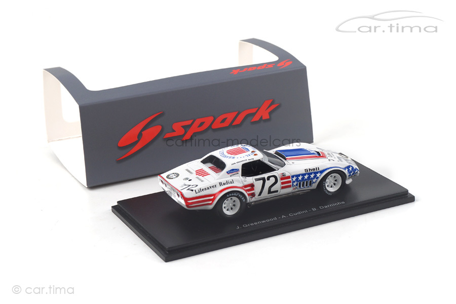 Chevrolet Corvette 24h Le Mans 1972 Cudini/Darniche/Greenwood Spark 1:43 S5075 Chevrolet Corvette 24h Le Mans 1972 Cudini/Darniche/Greenwood Spark 1:43 S5075