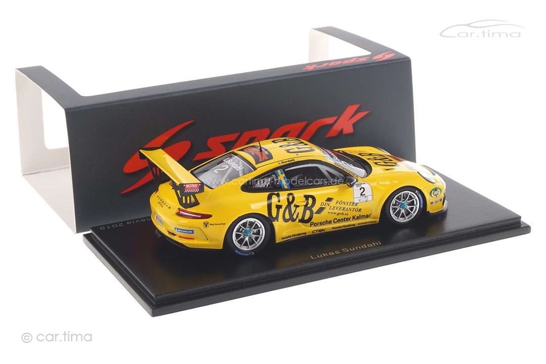 Porsche 911 GT3 Cup Champion Carrera Cup Skandinavien 2018 Lukas Sundahl Spark 1:43 S8501 Porsche 911 GT3 Cup Champion Carrera Cup Skandinavien 2018 Lukas Sundahl Spark 1:43 S8501