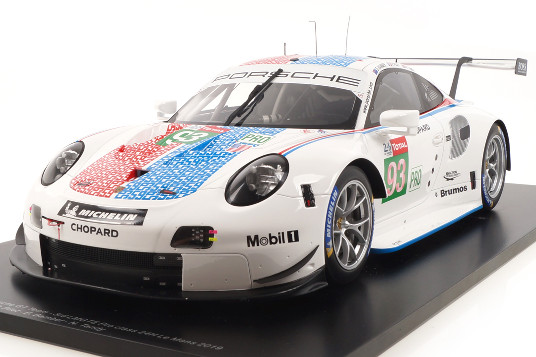 Porsche 911 RSR 24h Le Mans 2019 Bamber/Pilet/Tandy Spark 1:12 12S020 Porsche 911 RSR 24h Le Mans 2019 Bamber/Pilet/Tandy Spark 1:12 12S020