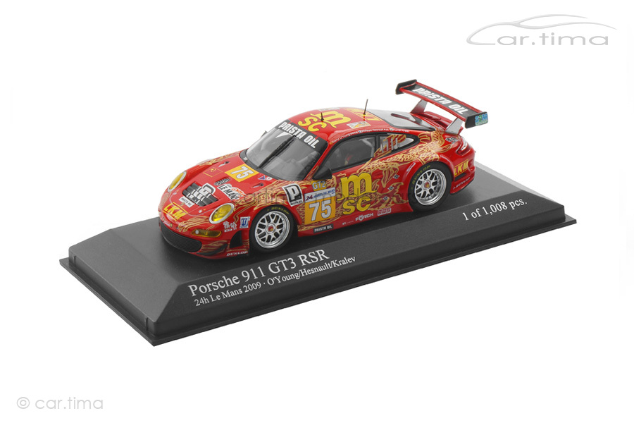 Porsche 911 (997) GT3 RSR 24h Le Mans 2009 O`Young/Hesnault Minichamps 1:43 400096975 Porsche 911 (997) GT3 RSR 24h Le Mans 2009 O`Young/Hesnault Minichamps 1:43 400096975