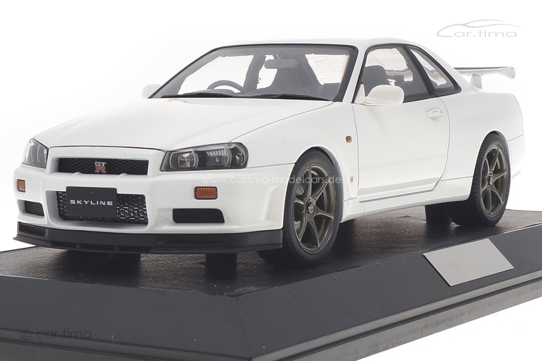 Nissan Skyline GT-R V-spec (BNR34) White Hobby Japan 1:18 HJ1809W Nissan Skyline GT-R V-spec (BNR34) White Hobby Japan 1:18 HJ1809W