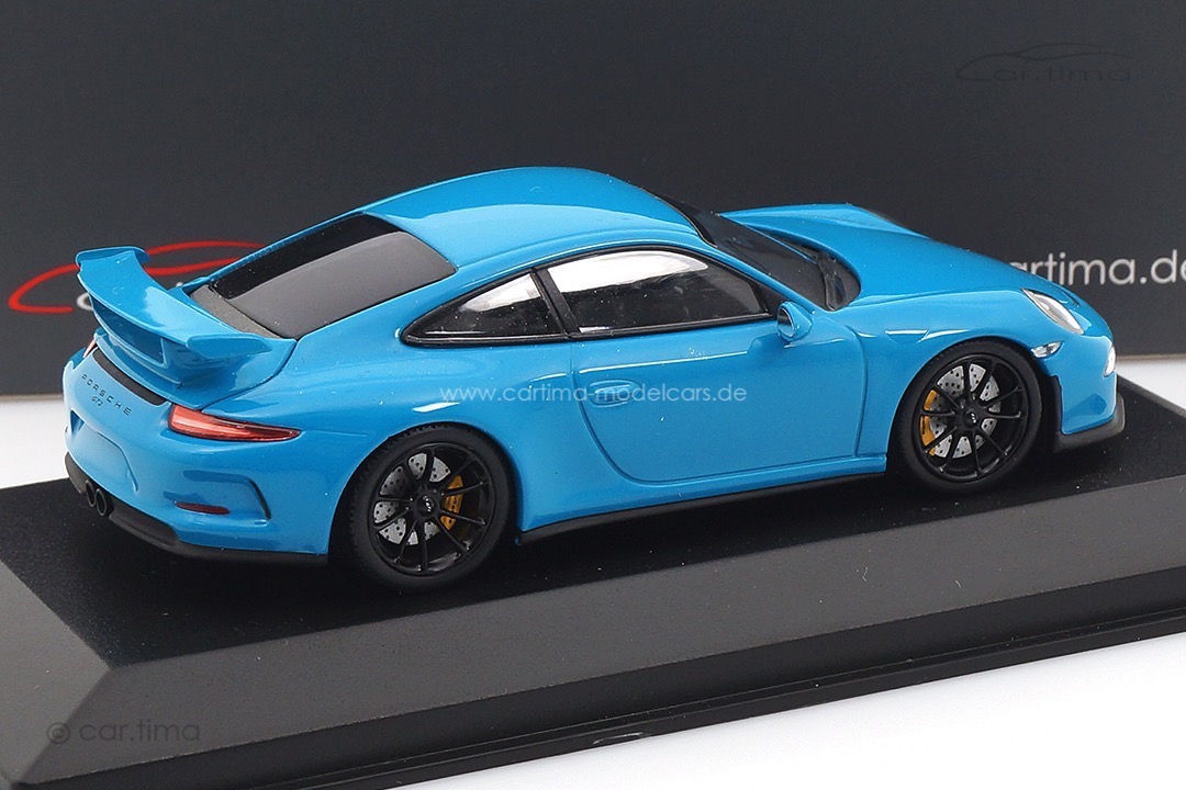 Porsche 911 (991) GT3 Rivierablau/Rad schwarz Minichamps car.tima CUSTOMIZED 1:43