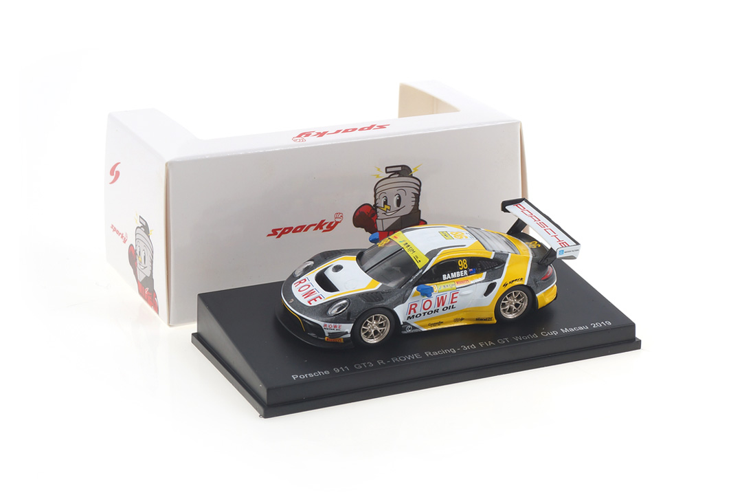 Porsche 911 GT3 R Macau 2019 Earl Bamber Spark 1:64 Y167 Porsche 911 GT3 R Macau 2019 Earl Bamber Spark 1:64 Y167