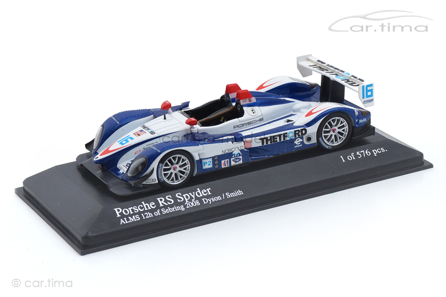 Porsche RS Spyder 12h Sebring 2008 Dyson/Smith Minichamps 1:43 400086816 Porsche RS Spyder 12h Sebring 2008 Dyson/Smith Minichamps 1:43 400086816